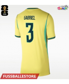 Günstige Brasilien Gabriel Magalhaes #3 Heimtrikot Damen WM 2026 Kurzarm